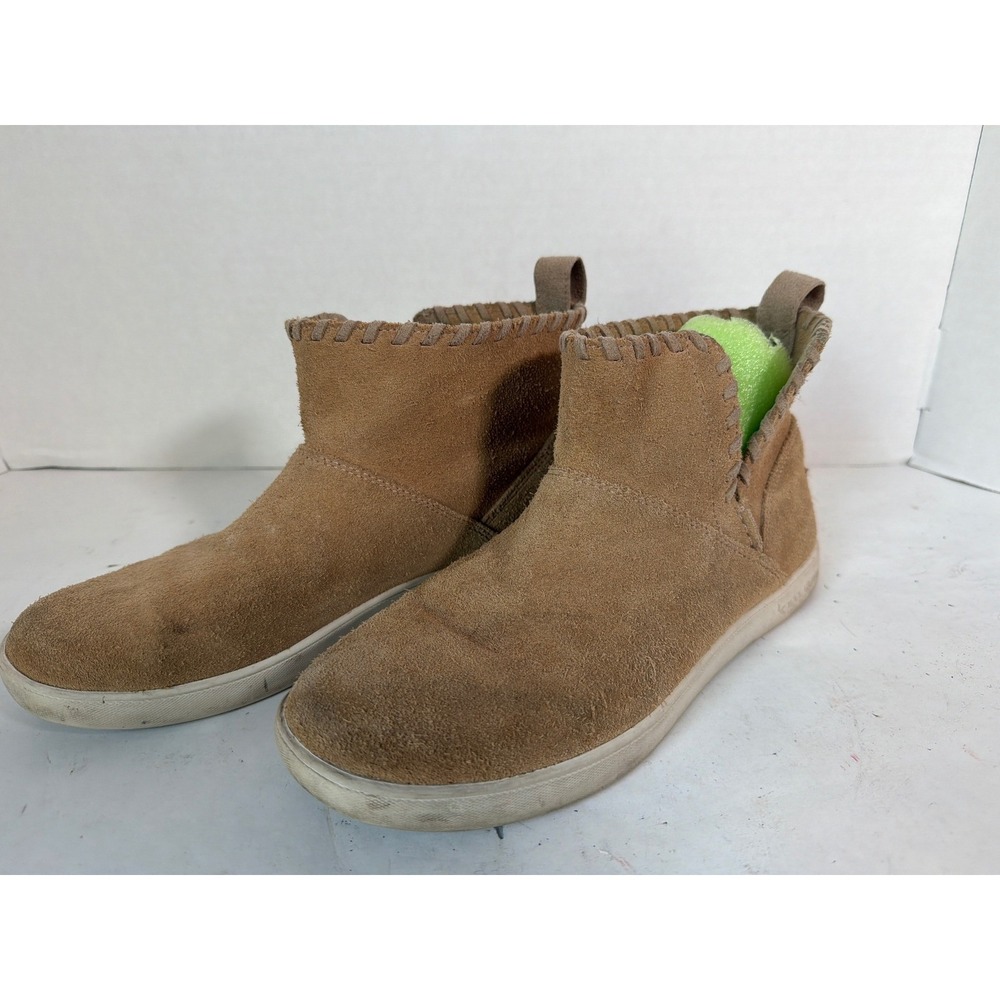 Koolaburra by UGG Women's Tan Suede Whipstitch Ankle Boots Size 7